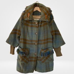 Vintage 1960s Plaid Coat